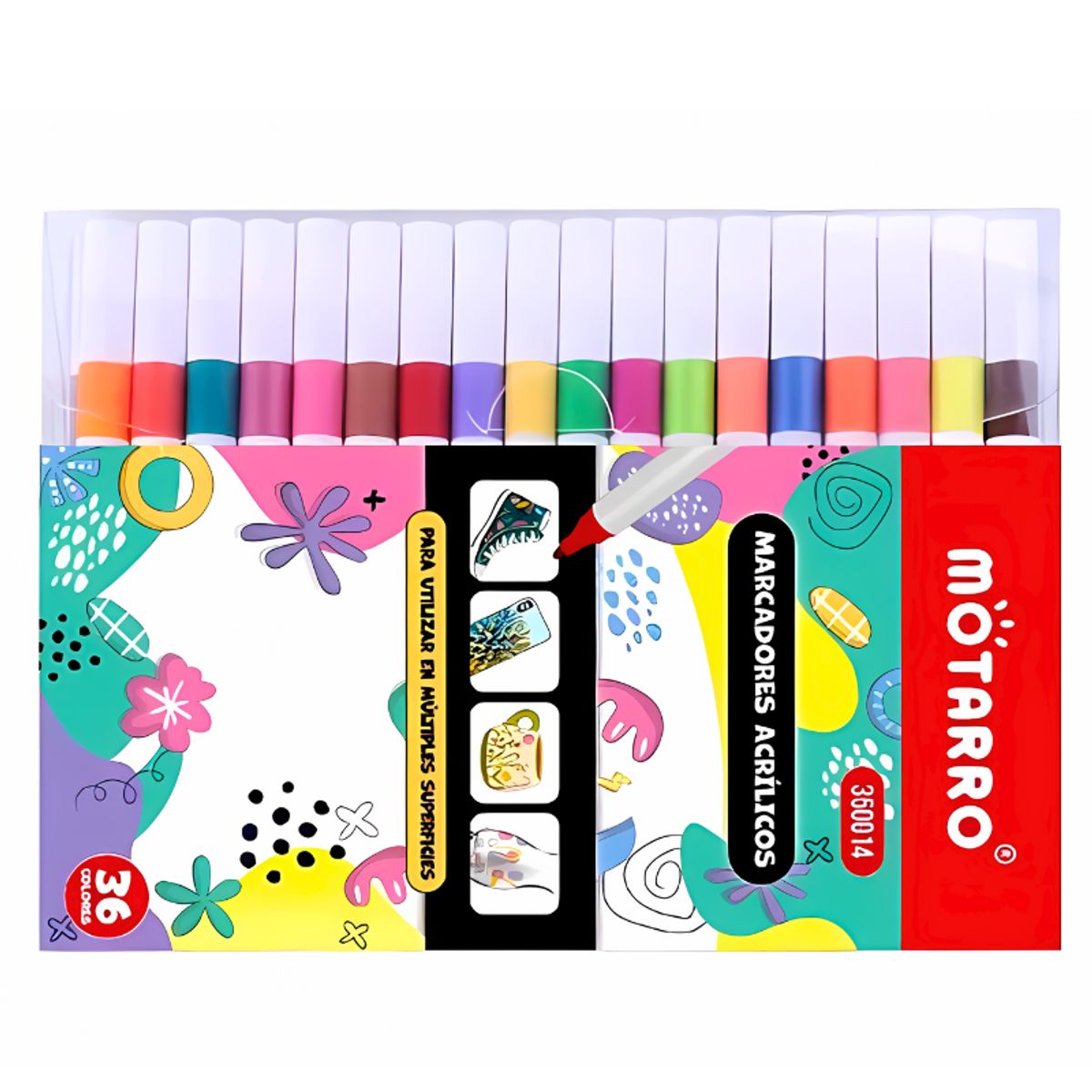 MOTARRO - Plumones Acrílicos 36 Colores Marcadores De Alta Calidad
