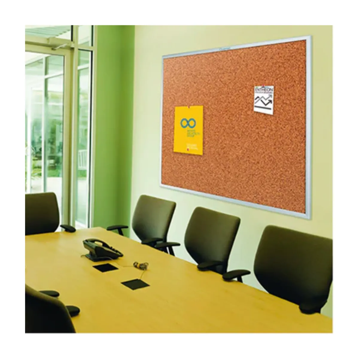 QUARTET - Pizarra de Corcho con Marco de Aluminio 45 x 60 cm - Quartet