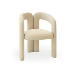 SANTU HOME & DECO - Silla Escandinava de Terciopelo Beige Nordica