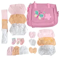 GENERICO - Pack Bolso Maternal más Ajuar 18 Piezas Bebé 0a3 Meses