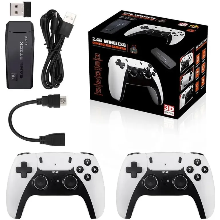 BRO TOUMI Consola de videojuegos M8 PRO 64GB 20000 Juegos+Controles Inalámbricos