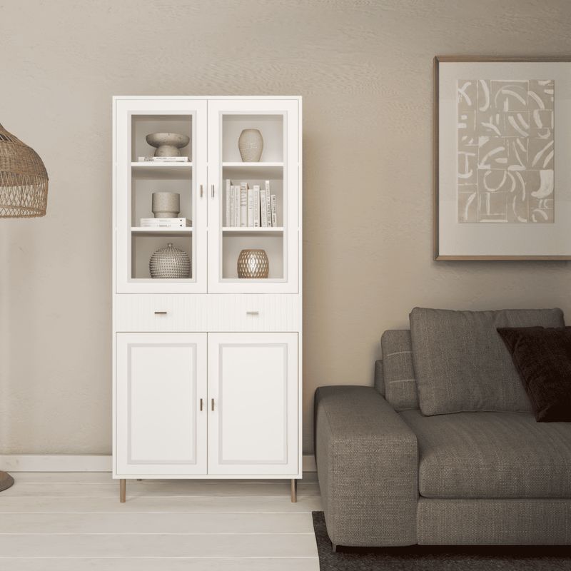 GENERICO - MUEBLE DESPENSA COCINA O LIVING COMEDOR BLANCO APARADOR