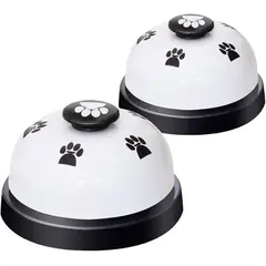 METALFER - Campana De Entrenamiento Para Mascotas Perros Gatos BLANCA