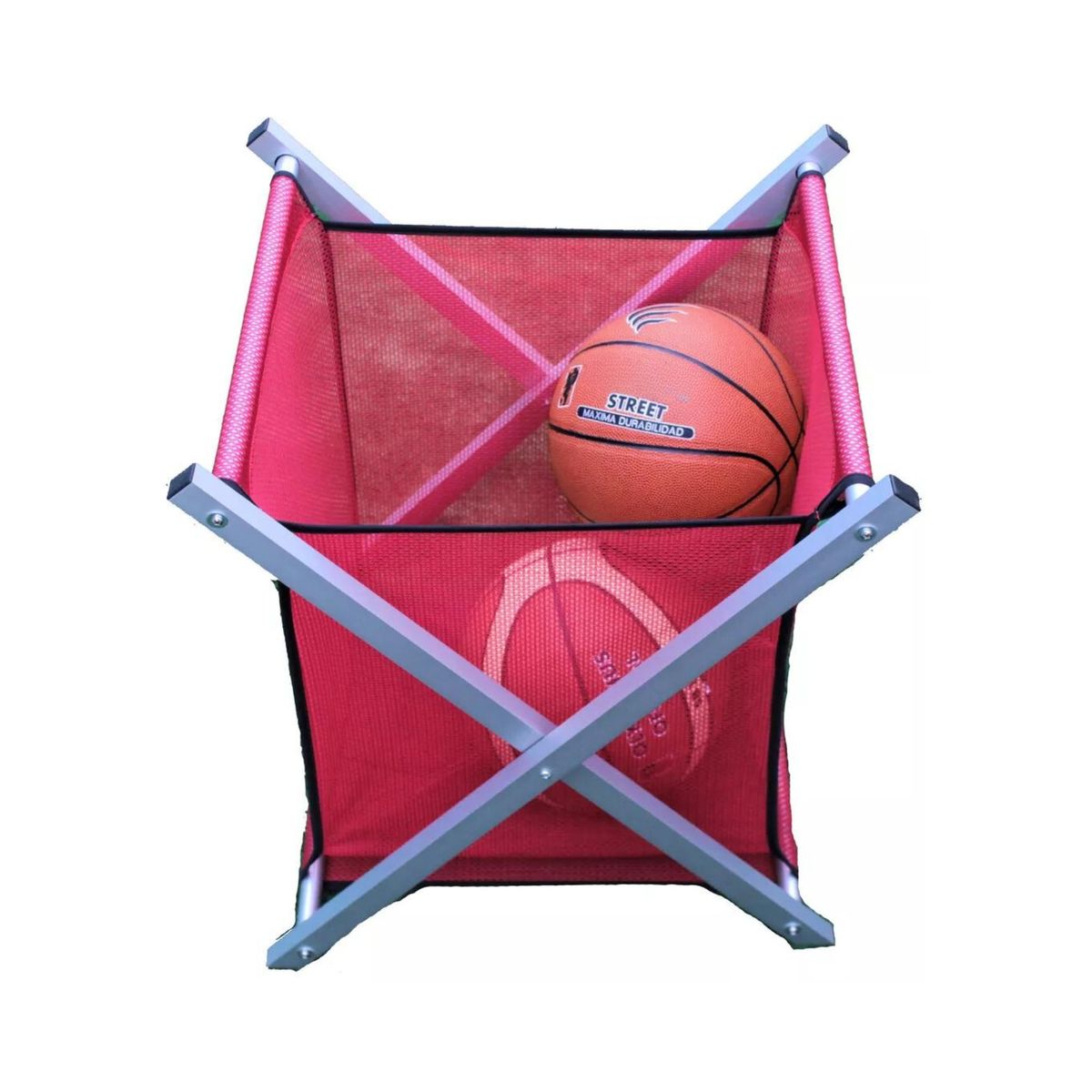 GENERICO - Cesta Canasta Plegable Transporta Y Ordena Balones