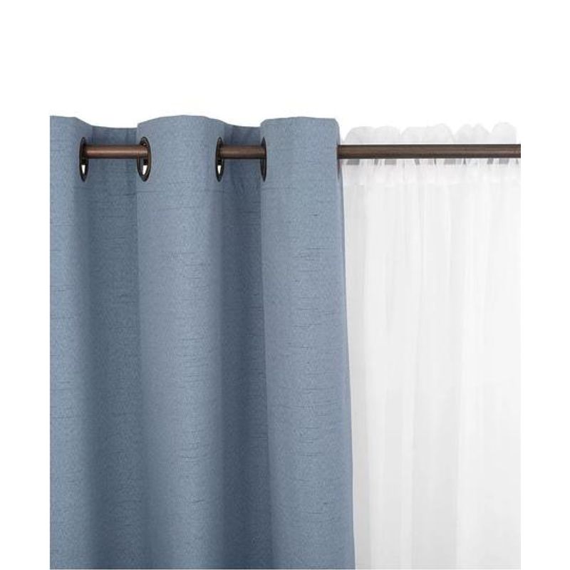 GENERICO - Set blackout 6 piezas térmico lino 140x220 cm azulino