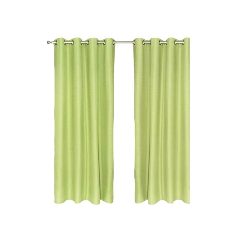 GENERICO - Set 2 cortinas blackout térmico 140x220 cm color verde