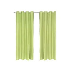 GENERICO - Set 2 cortinas blackout térmico 140x220 cm color verde