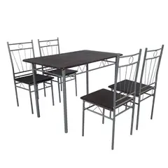 NOVAHUS - Juego de comedor 4P Verona Silver 74x70x110 cm