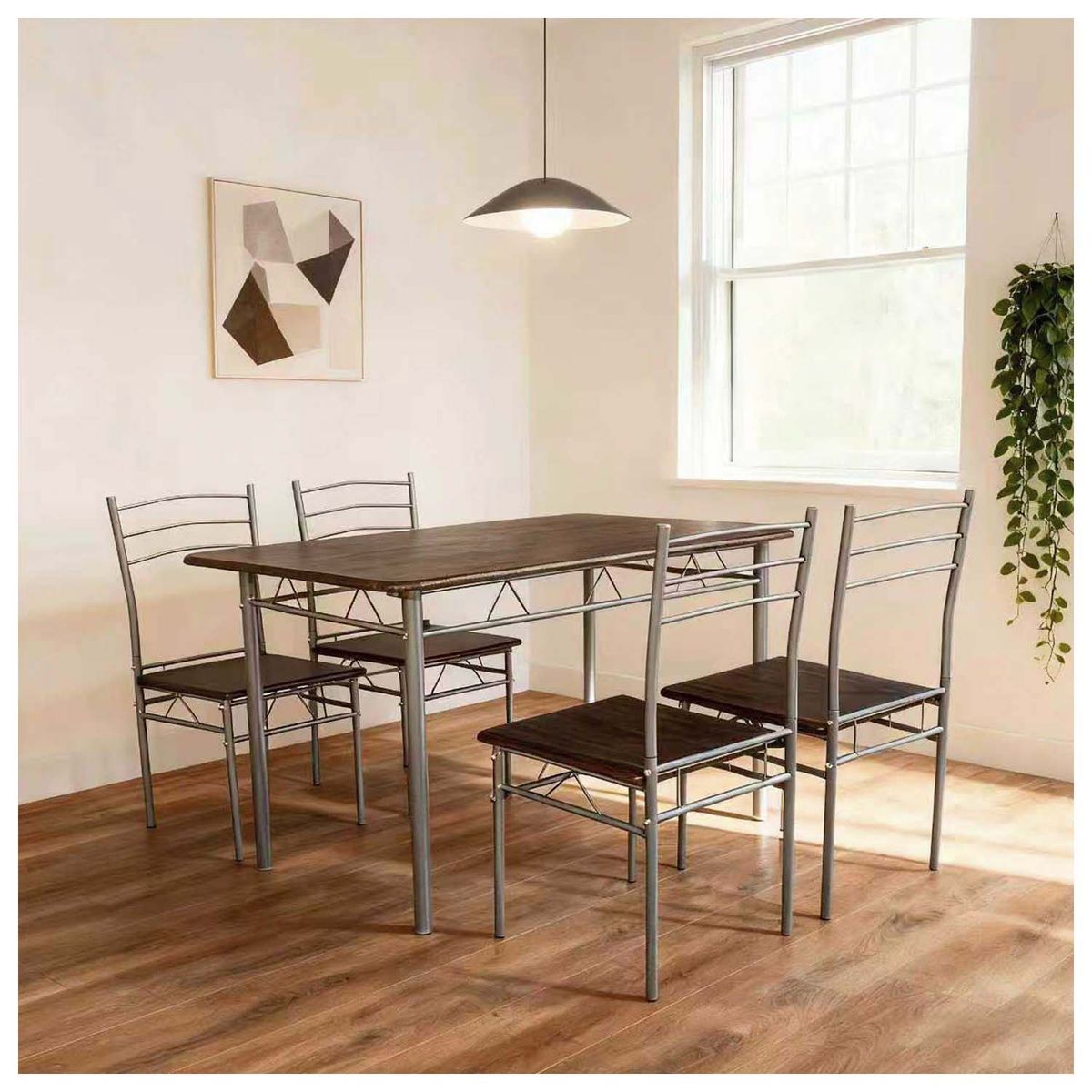 NOVAHUS - Juego de comedor 4P Verona Silver 74x70x110 cm