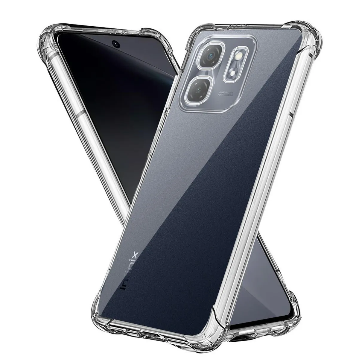 GENERICO - Carcasa Antishock Transparente para Infinix Hot 50i - Agua