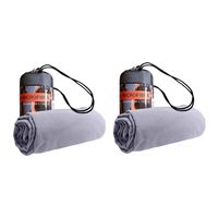 Pack 2 Toallas Microfibra Suede Gris