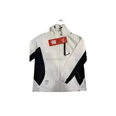 GENERICO - Chaqueta cortaviento deportiva micropolar blanco talla S