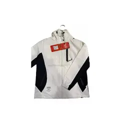 GENERICO - Chaqueta cortaviento deportiva micropolar blanco talla XL