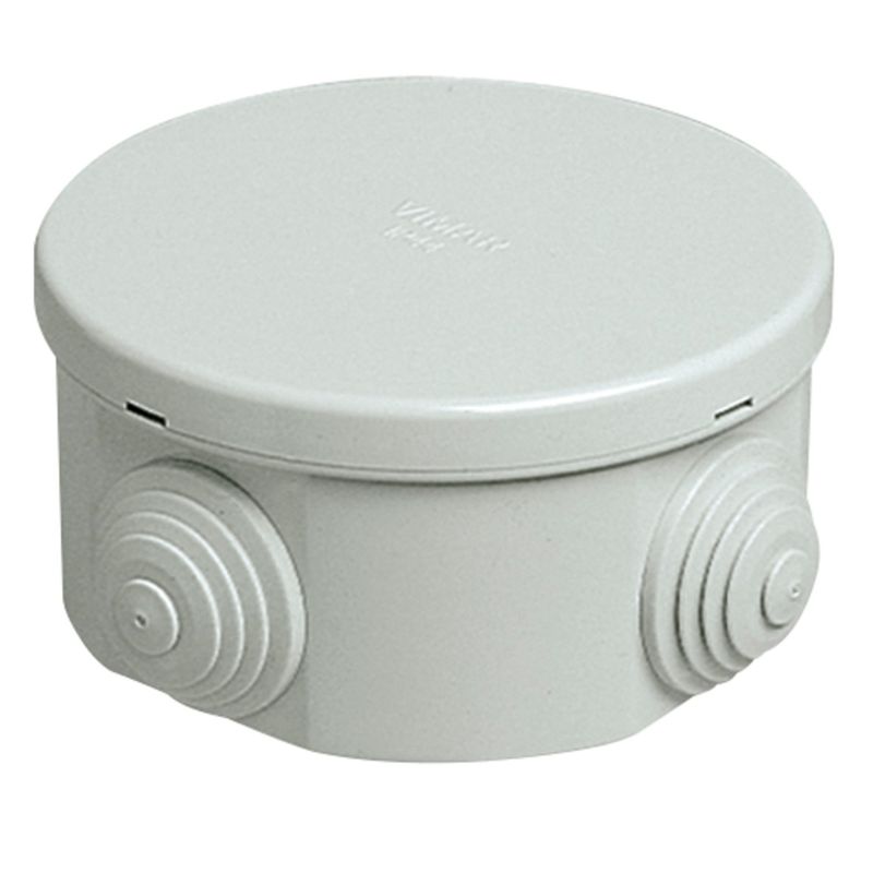 VIMAR - CAJA ESTANCA REDONDA  80x 40mm  4 SALIDAS IP44 Vimar