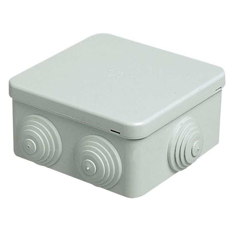 VIMAR - CAJA ESTANCA CUADRADA  80x80X40mm  6 SALIDAS IP44 Vimar