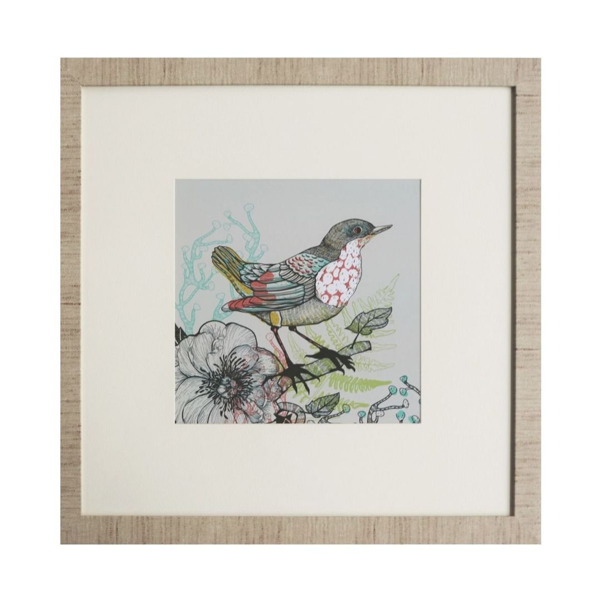 RONDA - Cuadro pajarito verde 50x50 7