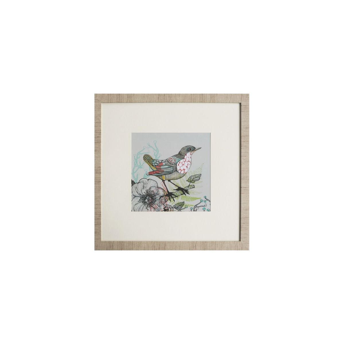 RONDA - Cuadro pajarito verde 50x50 7