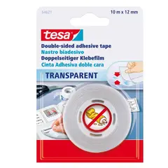 TESA - Cinta Adhesiva Doble Contacto Transparente (10m x 12mm)