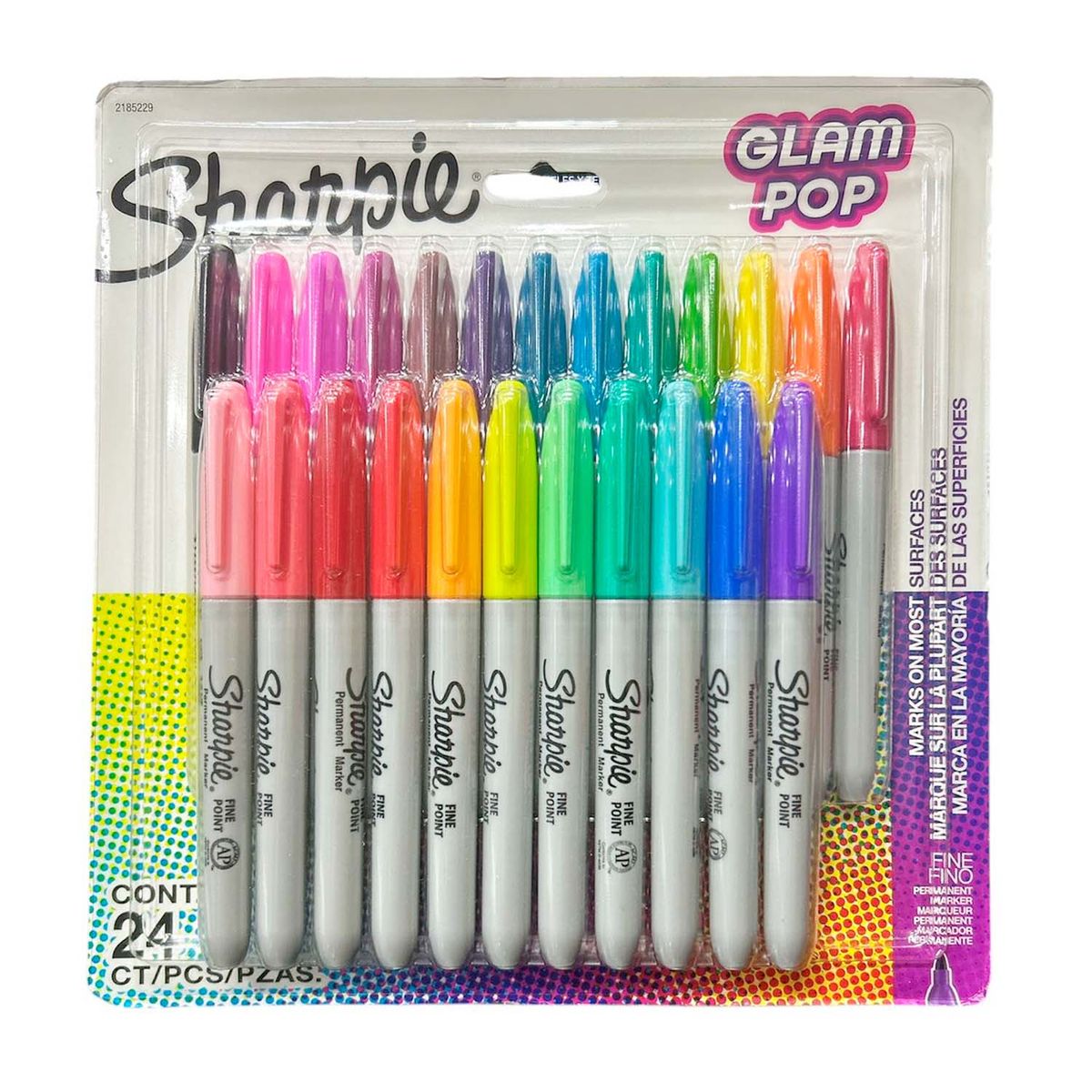 SHARPIE - Marcadores Permanentes Sharpie Glam Pop Set 24 Colores