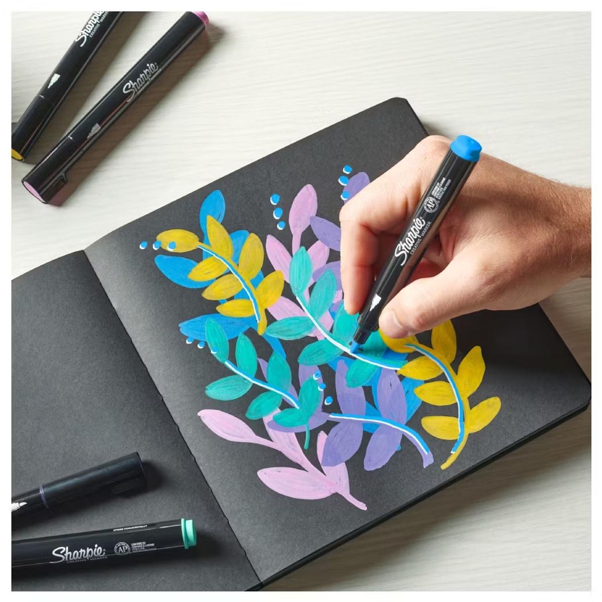 SHARPIE - Marcador Sharpie Acrílico Punta Pincel 5 colores