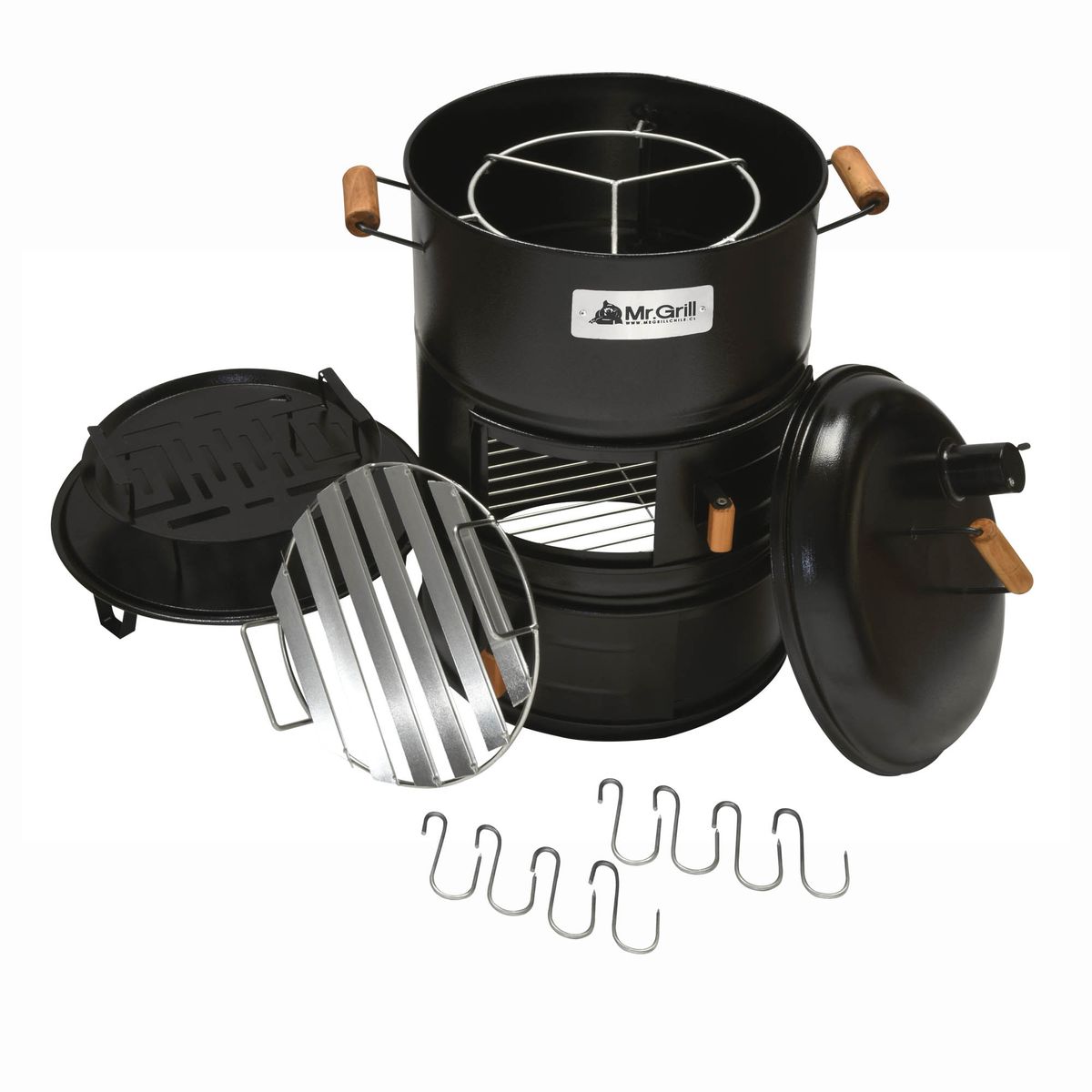 MR GRILL - BARRIL AHUMADOR PARRILLA MR GRILL MEDIANO FIERRO