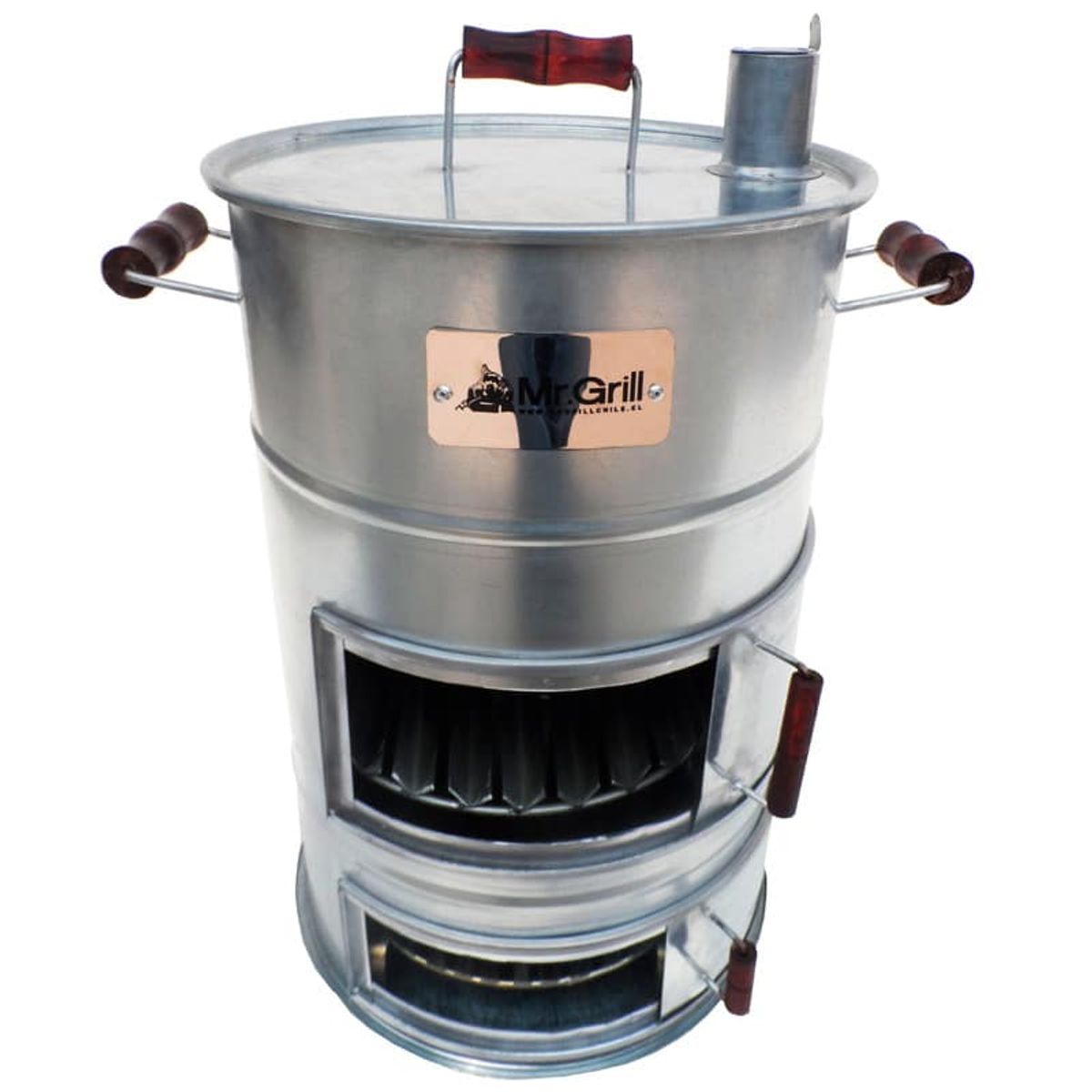MR GRILL - CILINDRO AHUMADOR MR GRILL CHICO GALVANIZADO