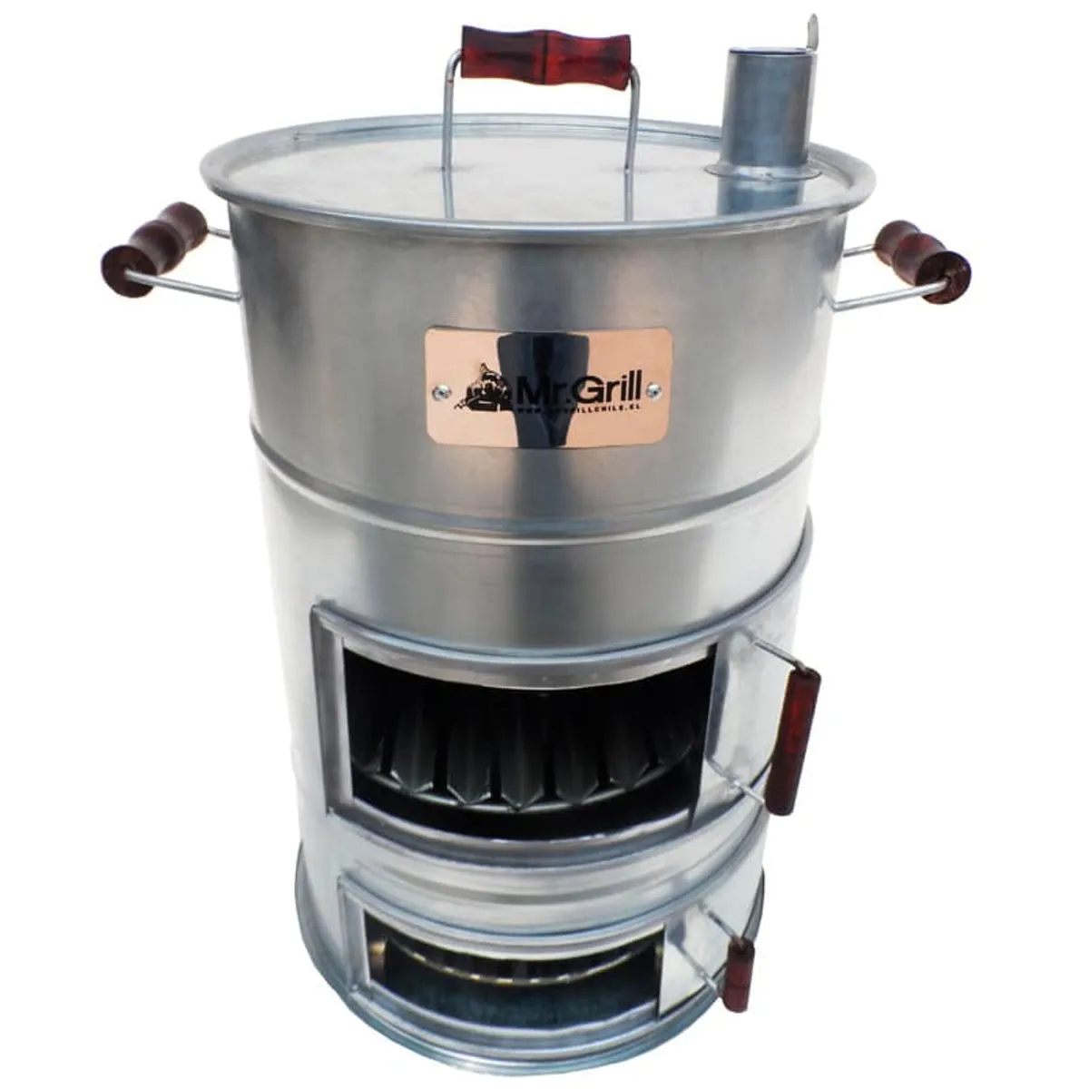 MR GRILL - CILINDRO AHUMADOR MR GRILL CHICO GALVANIZADO