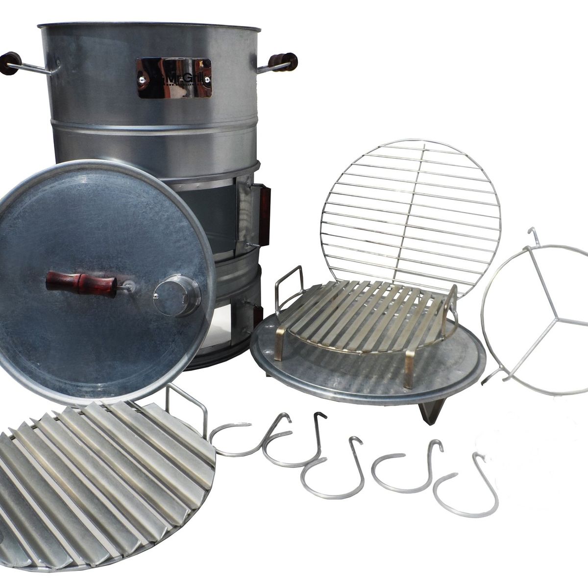 MR GRILL - CILINDRO AHUMADOR MR GRILL CHICO GALVANIZADO