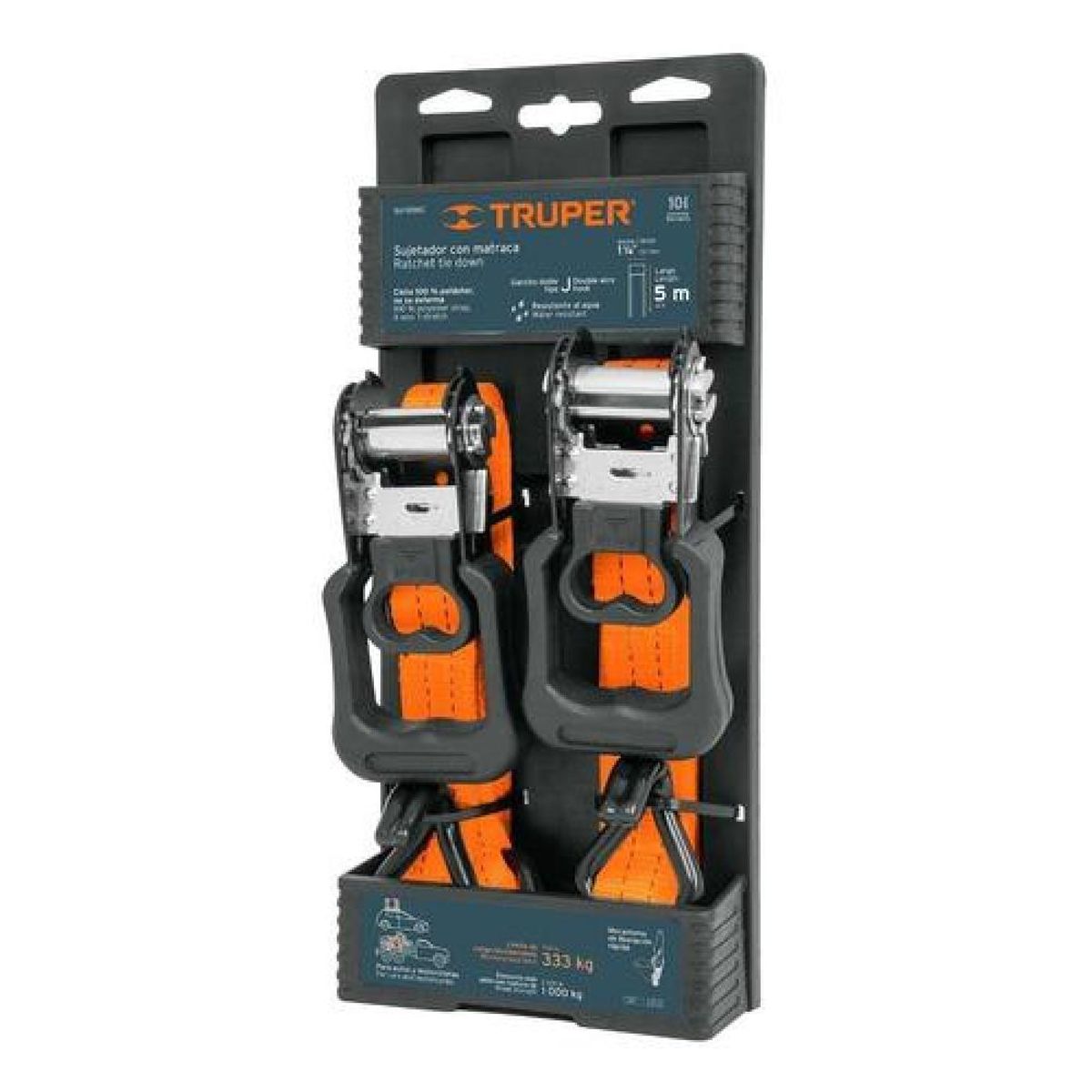 TRUPER - Eslinga Con Matraca 5 Mt X 1.1/4 Para 1.000 Kg. Truper