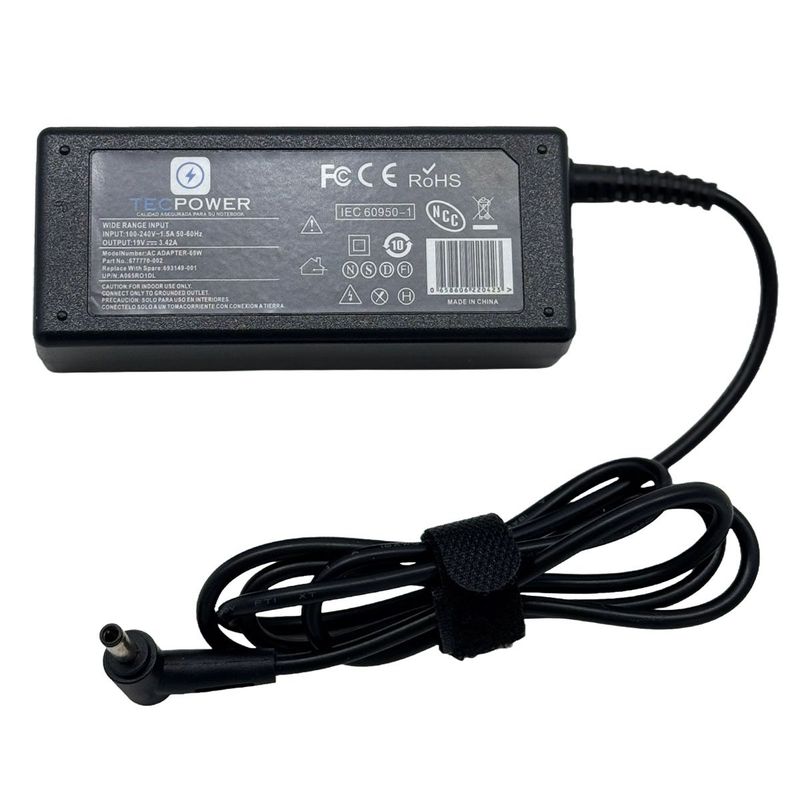 GENERICO - Cargador TecPower para ASUS 19V 342A 65W 45x30mm pin central