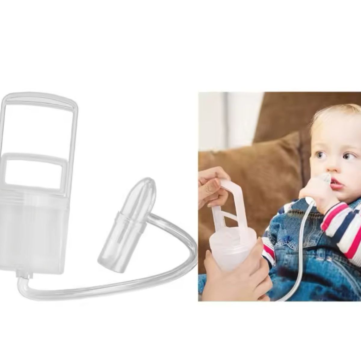 GENERICO - Aspirador Nasal Para Bebes Saca Mocos Flema Con Deposito