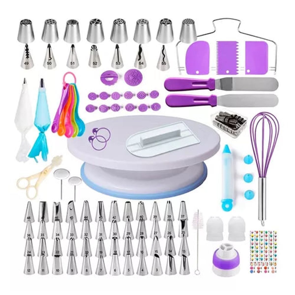 GENERICO - Kit Utensilios Repostería Manga Pastelera Boquillas 137 Pzas