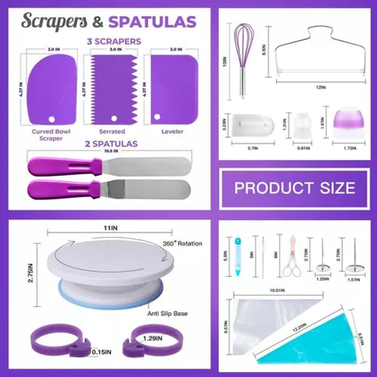 GENERICO - Kit Utensilios Repostería Manga Pastelera Boquillas 137 Pzas