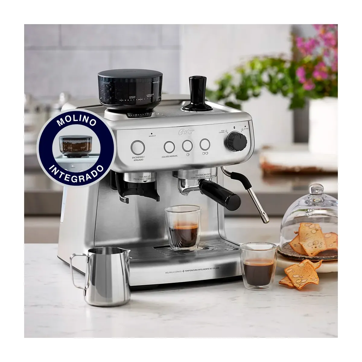OSTER - Cafetera Espresso Oster Perfect Brew Molino BVSTEM7300
