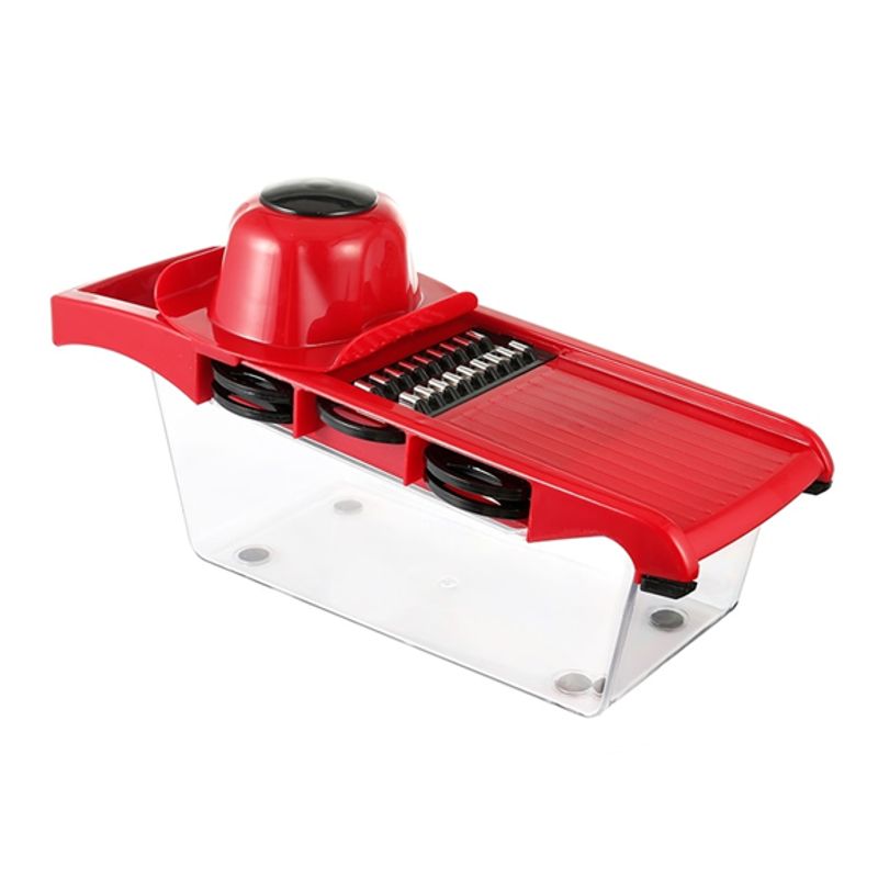 GENERICO - Picador cortador de verduras y frutas Filoshark rallador rojo