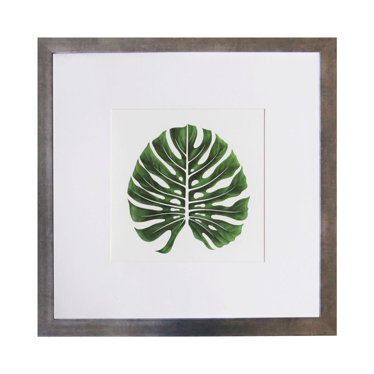 RONDA - Cuadro de 1 hoja verde 50x50