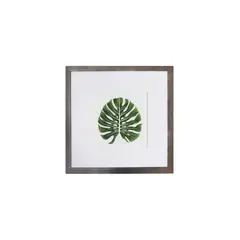 RONDA - Cuadro de 1 hoja verde con un acabado clásico y minimalista 50x50