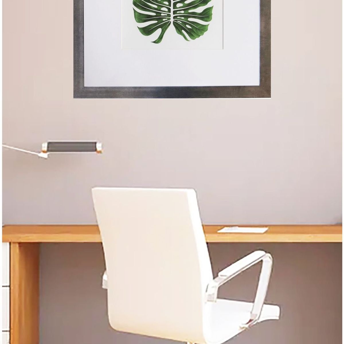 RONDA - Cuadro de 1 hoja verde 50x50