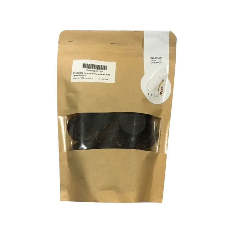 GENERICO - Chocolate Neucober Alto Cacao 200 Grs 60% Cacao Sin Azúcar