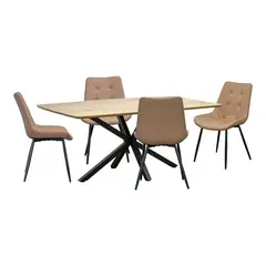 MSA MUEBLES SANTA ANA - Juego Comedor 4 Sillas Higlands