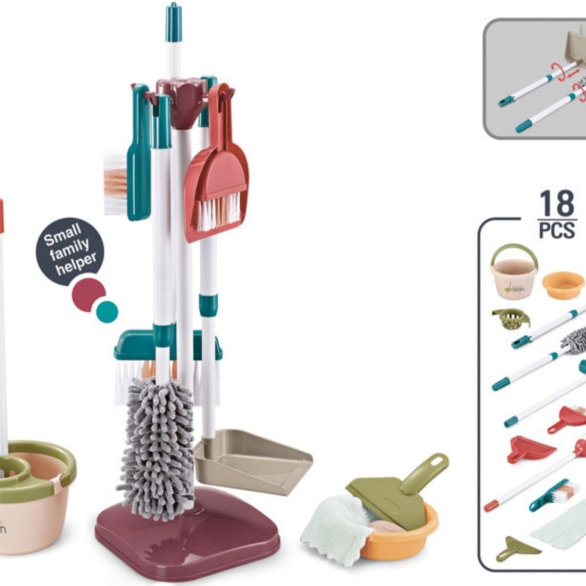 GENERICO - Set De Aseo Juguete De Limpieza Para Niños Didactico 18 Pcs