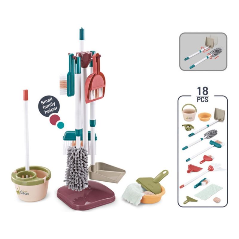 GENERICO - Set De Aseo Juguete De Limpieza Para Niños Didactico 18 Pcs