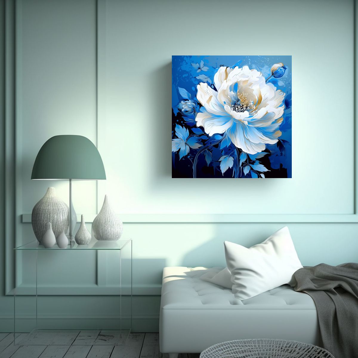 GENERICO - Pinturas Decorativas Estilo Neonoir En Blanco Y 90x90 Cm