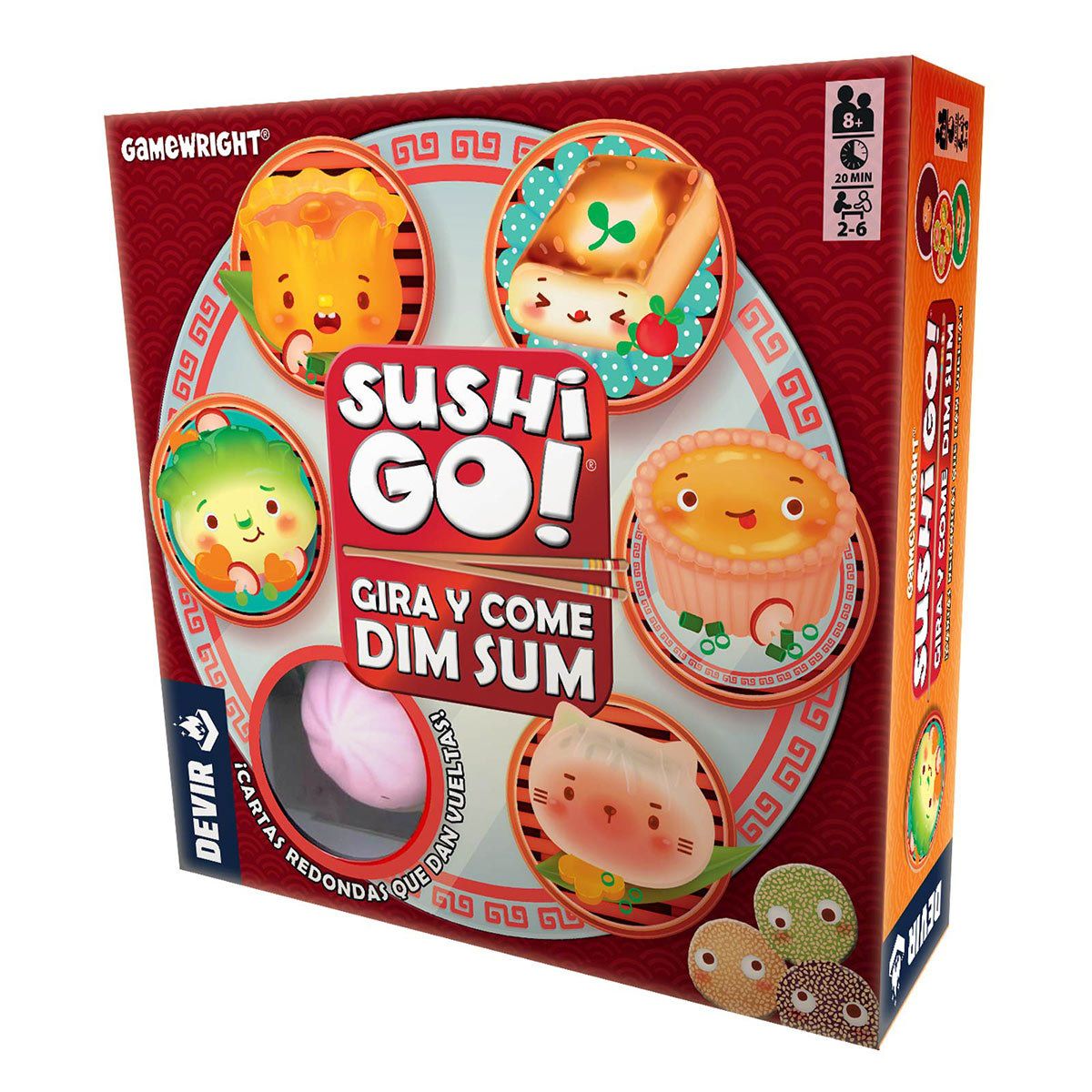 DEVIR - Sushi Go Gira y Come Dim Sum - Juego de mesa