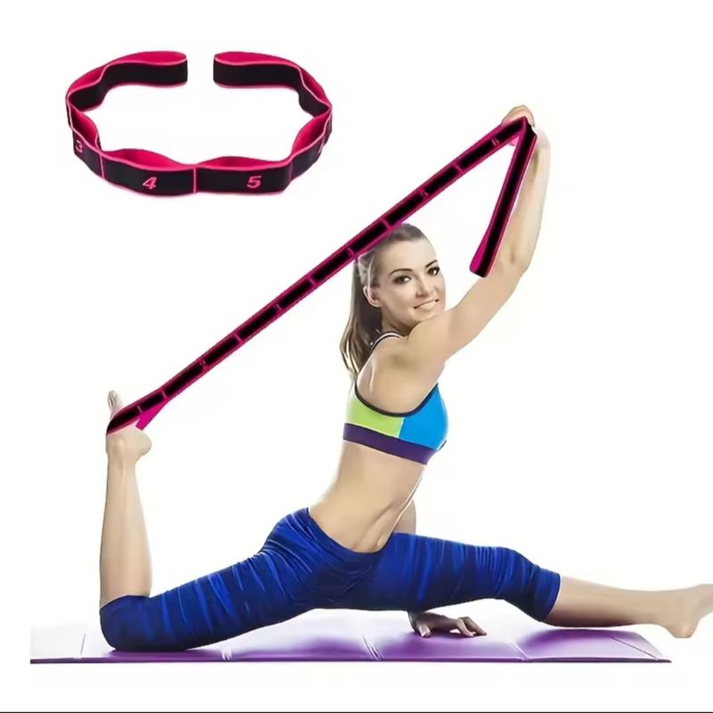 GENERICO - Banda Elástica Resistencia Para Yoga Con 8 Anillos Separados