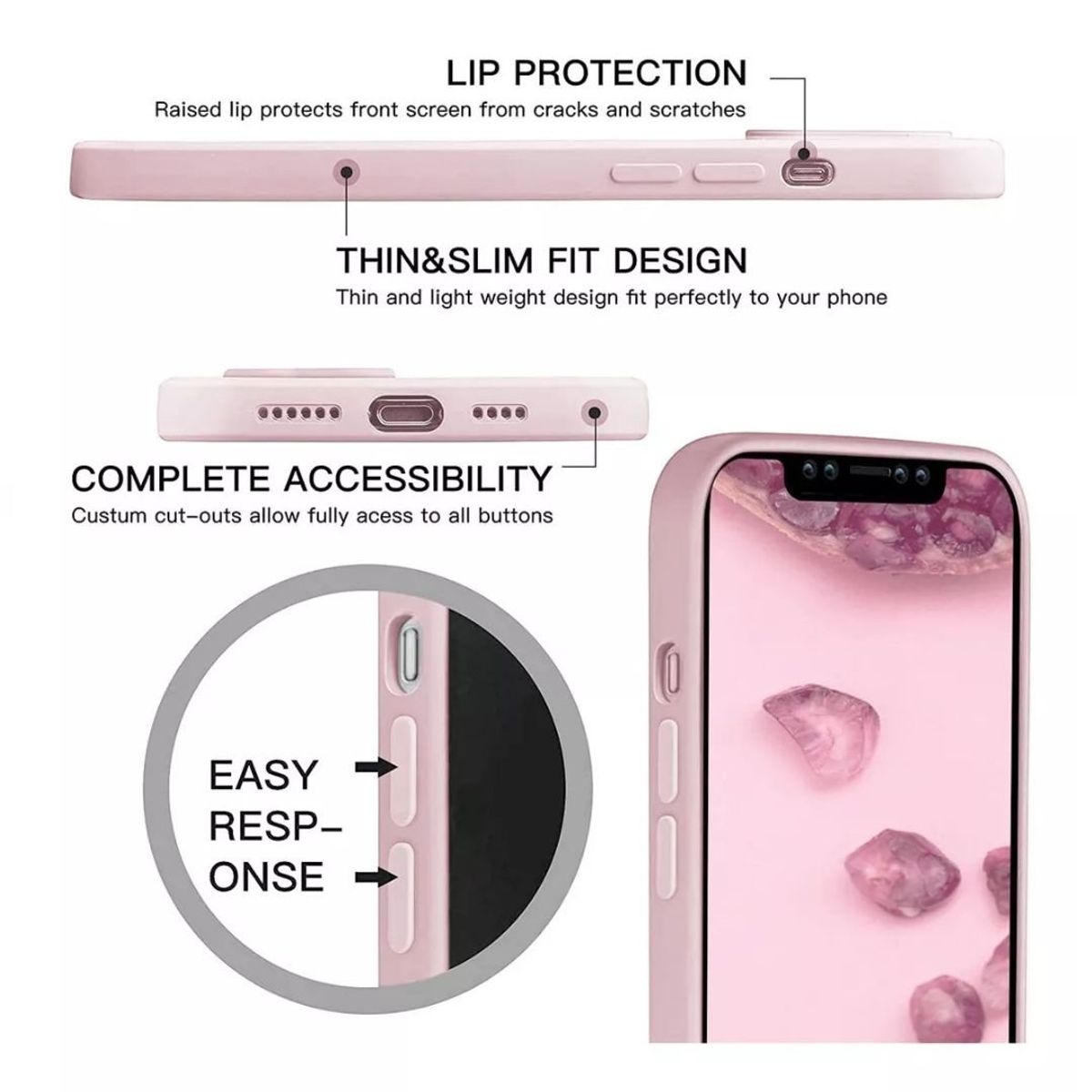 GENERICO - Carcasa Para iPhone 13 Pro Max Silicona Slim Full Protection