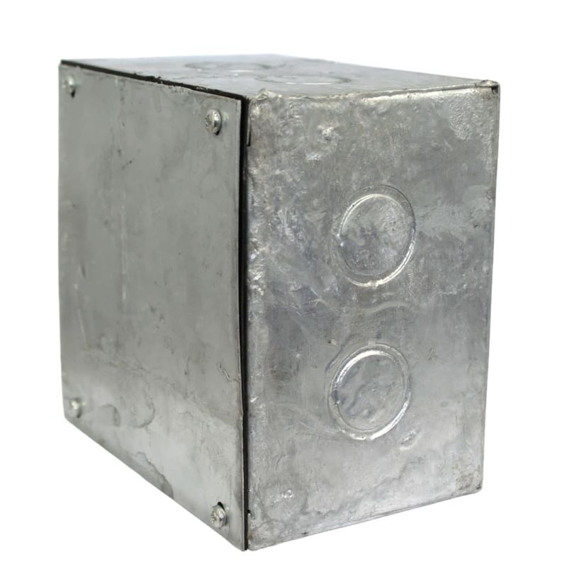 GENERICO - Caja Metálica Zincada con Prepicado 100x100x65mm