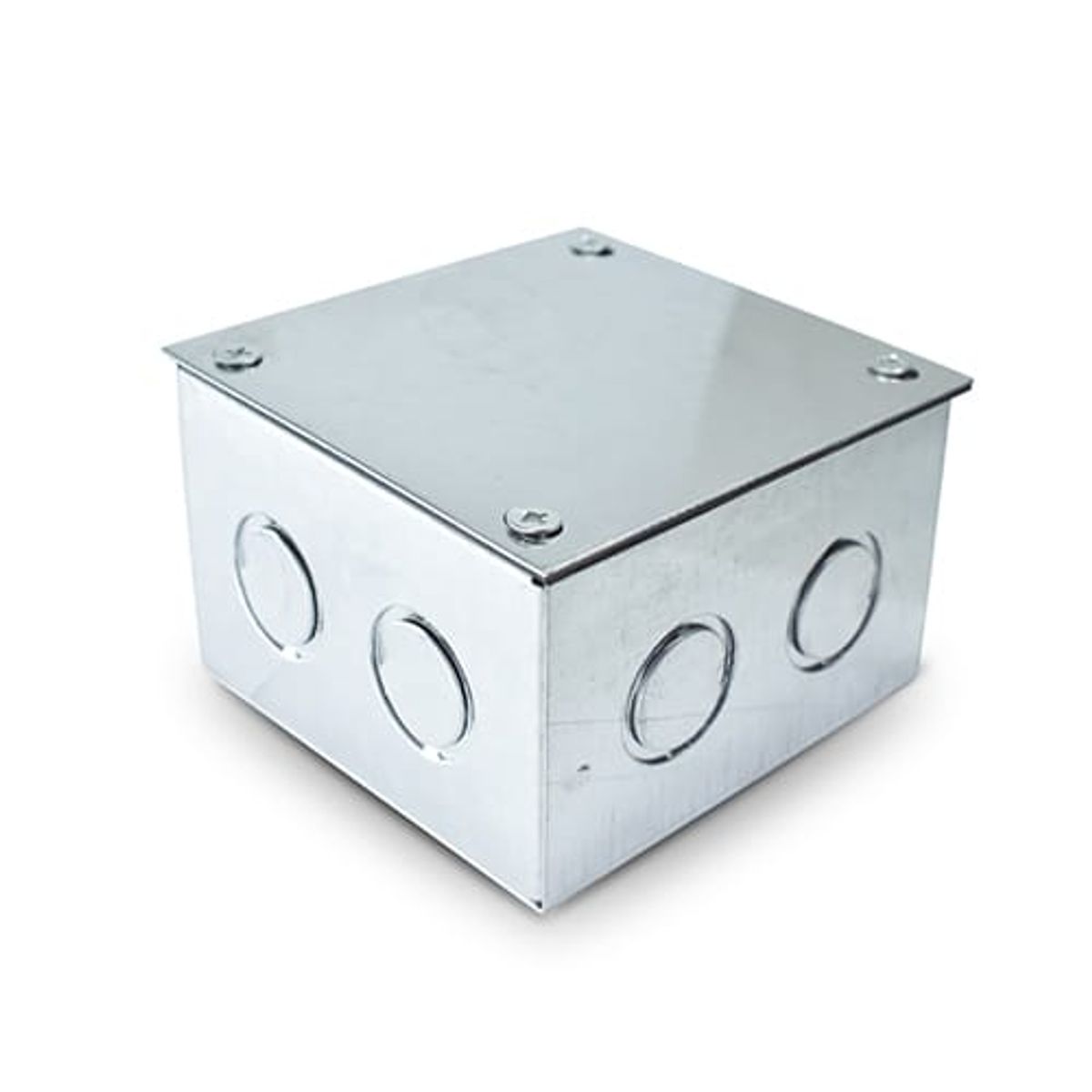 GENERICO - Caja Metálica Zincada con Prepicado 100x100x65mm - Para Instalaciones Eléctricas y CCTV