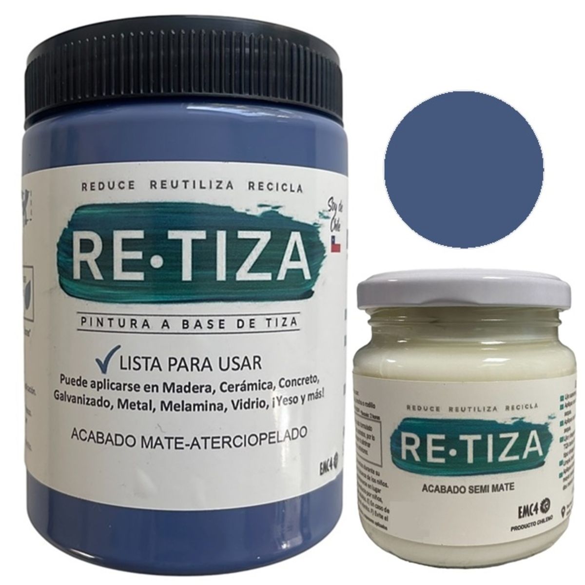RETIZA - KILO PINTURA AZUL COUNTRY + ACABADO 240ML