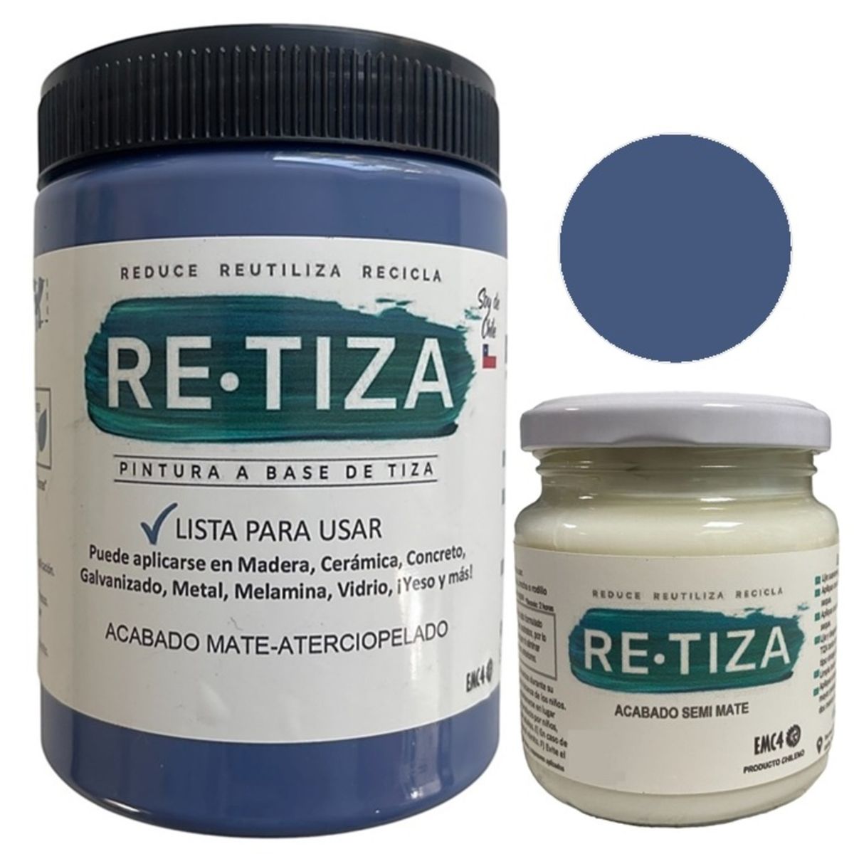 RETIZA - KILO PINTURA AZUL COUNTRY + ACABADO 240ML